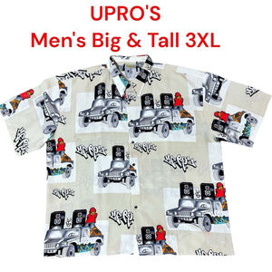 Vtg UP RO'S Y2K Homie in A Hummer Hip Hop Graphic Print Hawaiian Shirt 3XL NWOT